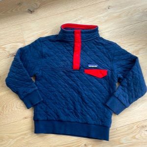 Patagonia organic quilted snap pullover sweatshirt kids size S (7-8yo)